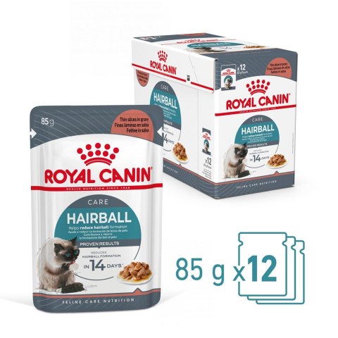 Royal Canin ROYAL CANIN FCN Hairball Care w sosie - mokra karma dla kota dorosłego - 12x85g Royal Canin ROYAL CANIN FCN Hairball Care w sosie - mokra karma dla kota dorosłego - 12x85g