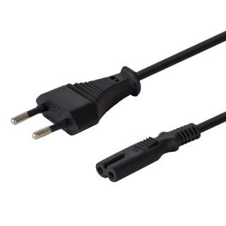SAVIO Kabel SAVIO CL-97 (2-Pin F - Euro M; 1,2m; kolor czarny)