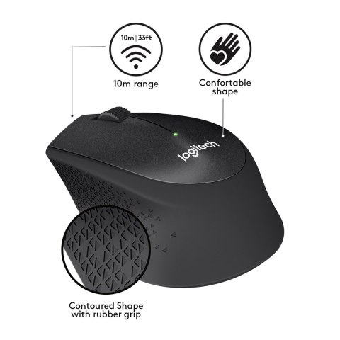Logitech Mysz Logitech M330 910-004909 (USB 2.0; kolor czarny; optyczna)