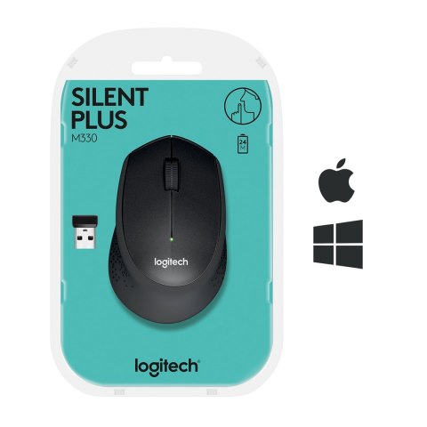 Logitech Mysz Logitech M330 910-004909 (USB 2.0; kolor czarny; optyczna)