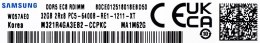 Samsung SemiConductor Samsung RDIMM DDR5 32GB 2Rx8 6400MHz PC5-51200 ECC REGISTERED M321R4GA3EB2-CCP
