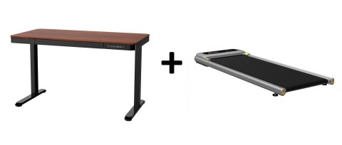 UREVO Bieżnia Urevo U1 Smart Walkingpad + Biurko regulowane elektrycznie TUCKANO czarny/orzech UREVO Bieżnia Urevo U1 Smart Walkingpad + Biurko regulowane elektrycznie TUCKANO czarny/orzech