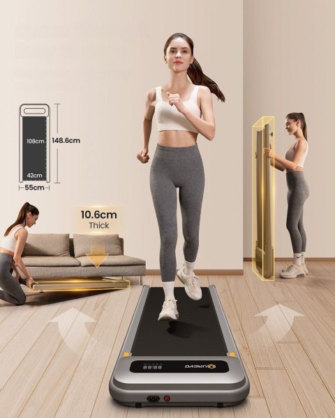 UREVO Bieżnia Urevo U1 Smart Walkingpad + Biurko regulowane elektrycznie TUCKANO czarny/orzech UREVO Bieżnia Urevo U1 Smart Walkingpad + Biurko regulowane elektrycznie TUCKANO czarny/orzech