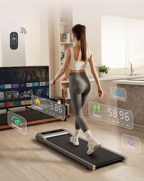 UREVO Bieżnia Urevo U1 Smart Walkingpad + Biurko regulowane elektrycznie TUCKANO czarny/orzech UREVO Bieżnia Urevo U1 Smart Walkingpad + Biurko regulowane elektrycznie TUCKANO czarny/orzech