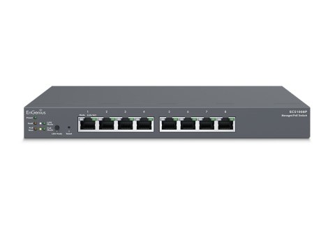 EnGenius Switch zarządz. 8xRJ45 GbE PoE 55W, EnGenius Cloud