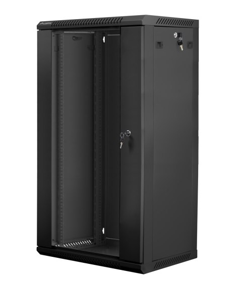 Lanberg Szafa rack Lanberg WF01-6422-10B (22U; 1082mm / 600mm / 450 mm; wisząca; Otwierane; 19''; kolor czarny)