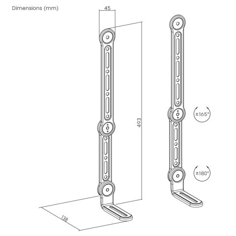Maclean MACLEAN UCHWYT VESA NA SOUNDBAR UNIWERSALNY, 15KG MAX MC-334 Maclean MACLEAN UCHWYT VESA NA SOUNDBAR UNIWERSALNY, 15KG MAX MC-334