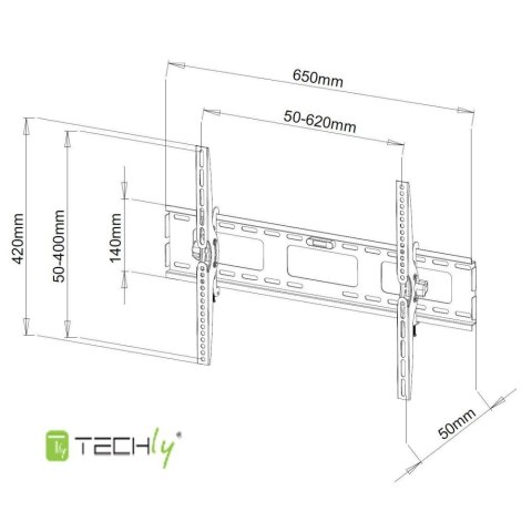 TECHly TECHLY UCHWYT ŚCIENNY TV LCD/LED 40-65 CALI 60KG U