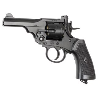 WEBLEY Rewolwer WEBLEY MKVI .455 Police kal.4,5 mm Diabolo łuski 6-strzał. lufa 4" CO2 Black Ekp do17J