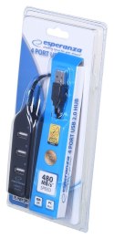Esperanza Hub Esperanza EA116 (4x USB 2.0; kolor czarny)
