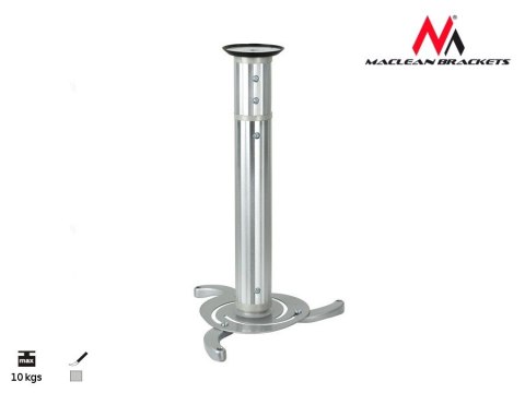 Maclean Uchwyt sufitowy do projektora Maclean MC-517 (80 mm - 980 mm; 10 kg; kolor srebrny) Maclean Uchwyt sufitowy do projektora Maclean MC-517 (80 mm - 980 mm; 10 kg; kolor srebrny)