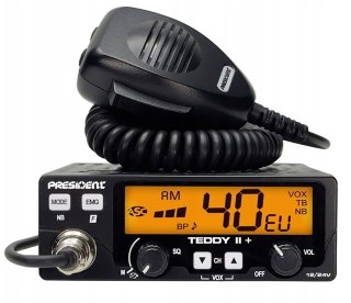 PRESIDENT CB Radio PRESIDENT Teddy II+ 12/24V + ASC 7 kolorów AM/FM