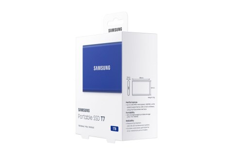 Samsung Dysk zewnętrzny SSD Samsung T7 (1TB; USB 3.2; niebieski; MU-PC1T0H/WW) Samsung Dysk zewnętrzny SSD Samsung T7 (1TB; USB 3.2; niebieski; MU-PC1T0H/WW)