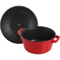 ZWILLING Zestaw 3 naczyń żeliwnych z pokrywką STAUB 40508-387-0 - czerwony 24 cm