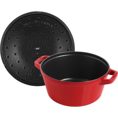 ZWILLING Zestaw 3 naczyń żeliwnych z pokrywką STAUB 40508-387-0 - czerwony 24 cm