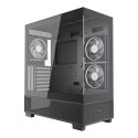 GEMBIRD GEMBIRD OBUDOWA FORNAX X550 AQUARIUM MIDI-TOWER (2X USB 3.1, 1X USB TYPE-C) 3X FAN, CZARNA