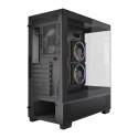 GEMBIRD GEMBIRD OBUDOWA FORNAX X550 AQUARIUM MIDI-TOWER (2X USB 3.1, 1X USB TYPE-C) 3X FAN, CZARNA