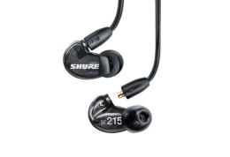 SHURE Shure SE215DYBK+UNI-EFS - Słuchawki douszne AONIC215 z pojedynczym przetwornikiem i kablem 3.5mm (czarne)