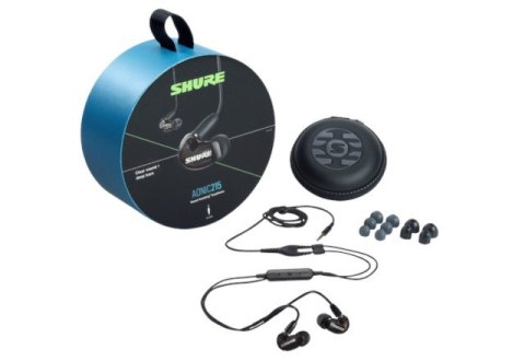SHURE Shure SE215DYBK+UNI-EFS - Słuchawki douszne AONIC215 z pojedynczym przetwornikiem i kablem 3.5mm (czarne) SHURE Shure SE215DYBK+UNI-EFS - Słuchawki douszne AONIC215 z pojedynczym przetwornikiem i kablem 3.5mm (czarne)
