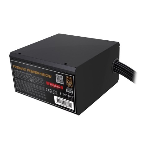 GEMBIRD GEMBIRD ZASILACZ KOMPUTEROWY FORNAX POWER 650W 80+BRONZE ATX, 650W, AKTYWNE PFC, 12CM WENTYLATOR GEMBIRD GEMBIRD ZASILACZ KOMPUTEROWY FORNAX POWER 650W 80+BRONZE ATX, 650W, AKTYWNE PFC, 12CM WENTYLATOR