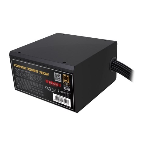 GEMBIRD GEMBIRD ZASILACZ KOMPUTEROWY FORNAX POWER 750W 80+ BRONZE ATX, 750W, AKTYWNE PFC, 12CM WENTYLATOR GEMBIRD GEMBIRD ZASILACZ KOMPUTEROWY FORNAX POWER 750W 80+ BRONZE ATX, 750W, AKTYWNE PFC, 12CM WENTYLATOR