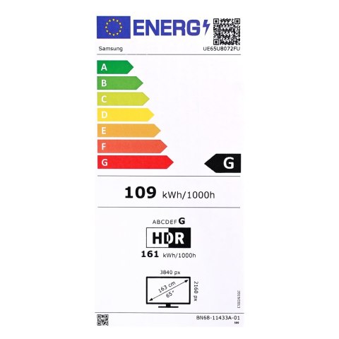 Samsung Telewizor Samsung UE65U8072FUXXH LED 65'' 4K Ultra HD Tizen Q-Symphony DVB-T2 Czarny Samsung Telewizor Samsung UE65U8072FUXXH LED 65'' 4K Ultra HD Tizen Q-Symphony DVB-T2 Czarny