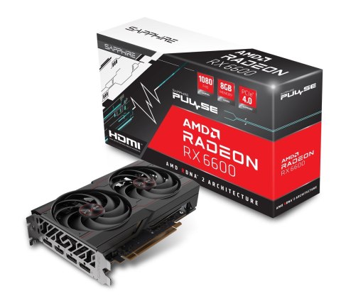 Sapphire Karta graf. SAPPHIRE PULSE RADEON RX 6600 GAM 8GB (WYPRZEDAŻ) Sapphire Karta graf. SAPPHIRE PULSE RADEON RX 6600 GAM 8GB (WYPRZEDAŻ)