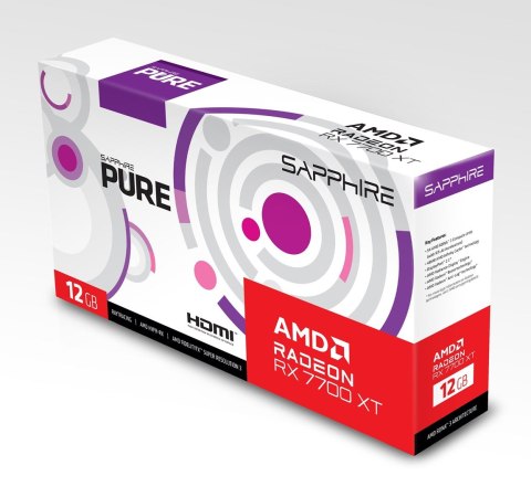 Sapphire Karta graficzna SAPPHIRE RADEON RX 7700 XT PURE GAMING OC 12GB GDDR6 (WYPRZEDAŻ) Sapphire Karta graficzna SAPPHIRE RADEON RX 7700 XT PURE GAMING OC 12GB GDDR6 (WYPRZEDAŻ)