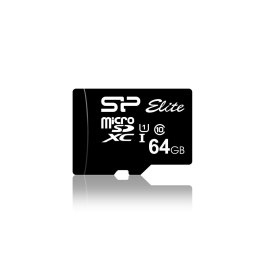 Silicon Power Karta pamięci Silicon Power microSDXC Elite 64GB CL10 UHS-1 (U1) + ADAPTER microSD-SD (SP064GBSTXBU1V10SP)