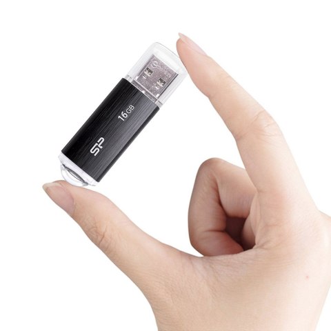 Silicon Power Pendrive Silicon Power Ultima U02 16GB USB 2.0 kolor czarny (SP016GBUF2U02V1K) Silicon Power Pendrive Silicon Power Ultima U02 16GB USB 2.0 kolor czarny (SP016GBUF2U02V1K)