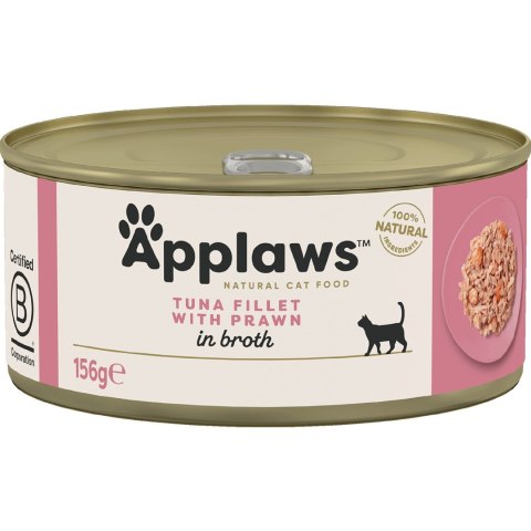 Applaws Applaws Cat Tin Tuna Fillet with Prawn 6x156g Applaws Applaws Cat Tin Tuna Fillet with Prawn 6x156g