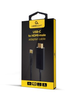 GEMBIRD GEMBIRD ADAPTER USB TYP-C DO HDMI (M) 4K 30HZ, 2M, CZARNY