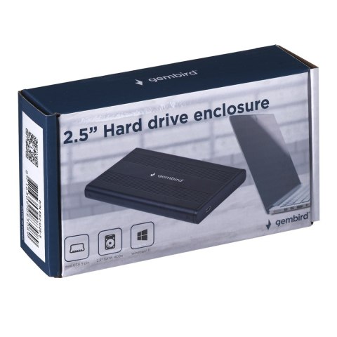 GEMBIRD Obudowa GEMBIRD EE2-U2S-5 (2.5"; USB 2.0; Aluminium; kolor czarny) GEMBIRD Obudowa GEMBIRD EE2-U2S-5 (2.5"; USB 2.0; Aluminium; kolor czarny)