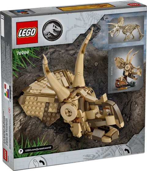 Lego LEGO JURASSIC WORLD 76969 Szkielety dinozaurów: czaszka triceratopsa Lego LEGO JURASSIC WORLD 76969 Szkielety dinozaurów: czaszka triceratopsa