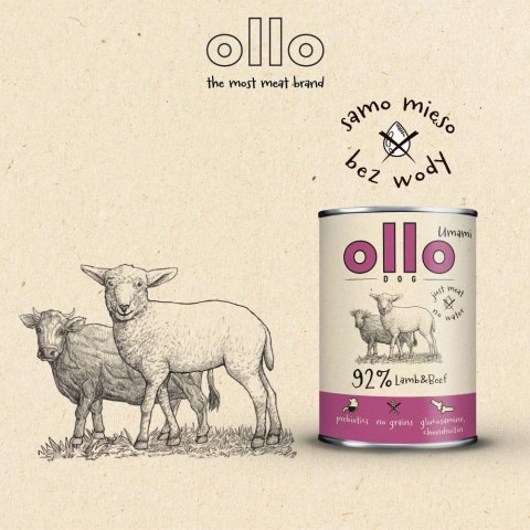 OLLO Ollo Umami Jagniecina i Wołowina 850g