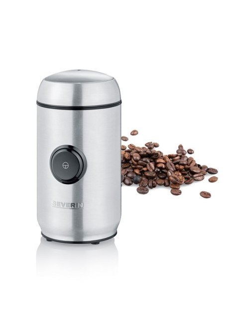 SEVERIN SEVERIN MŁYNEK DO KAWY I PRZYPAW INOX, POJEMNOŚĆ 50 G, ZWIJACZ KABLA, 2 NOŻE ZE STALI NIERDZEWNEJ, MOC 150W KM3879