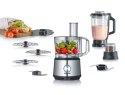 SEVERIN SEVERIN MULTI ROBOT KUCHENNY INOX, SZKLANY MIKSER KIELICHOWY 1,5 L, MŁYNEK 140 ML, POJEMNIK ROBOCZY 1,5 L, MOC 1200W KM3892