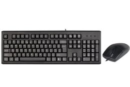 A4 TECH Klawiatura, Zestaw klawiatura + mysz membranowa A4 TECH A4TKLA43774 (USB 2.0; kolor czarny; optyczna)