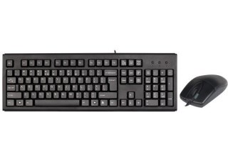 A4 TECH Klawiatura, Zestaw klawiatura + mysz membranowa A4 TECH A4TKLA43774 (USB 2.0; kolor czarny; optyczna)