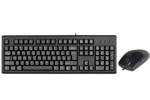 A4 TECH Klawiatura, Zestaw klawiatura + mysz membranowa A4 TECH A4TKLA43774 (USB 2.0; kolor czarny; optyczna)