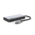 Belkin Hub Belkin Connect USB-C 4-in-1 Multiport Adapter 1x4k HDMI/2xUSB-A/1xUSB-C PD3.0 Grey