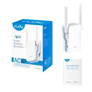 CUDY Wzmacniacz sygnału WIFI CUDY RE1200 LAN 1x10/100 AC1200 Dual Band Mesh