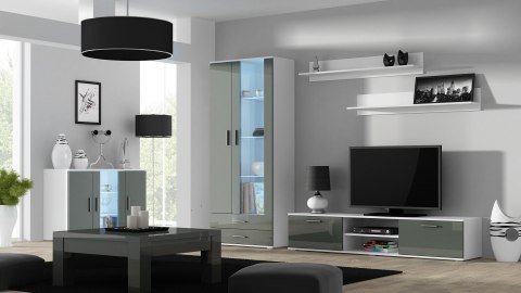 Cama MEBLE Komoda 120cm SOHO S7 biały/ szary połysk Cama MEBLE Komoda 120cm SOHO S7 biały/ szary połysk