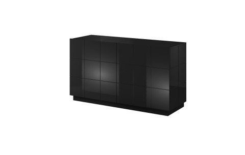 Cama MEBLE Komoda 2D REJA czarny połysk/ czarny połysk Cama MEBLE Komoda 2D REJA czarny połysk/ czarny połysk