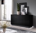 Cama MEBLE Komoda 2D REJA czarny połysk/ czarny połysk