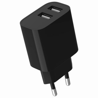 GEMBIRD GEMBIRD 2-PORTOWA ŁADOWARKA SIECIOWA 2X USB-A, CZARNA