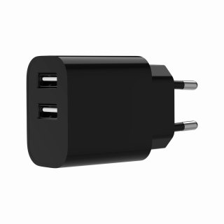 GEMBIRD GEMBIRD 2-PORTOWA ŁADOWARKA SIECIOWA 2X USB-A, CZARNA