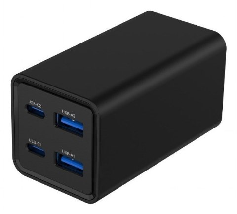 GEMBIRD GEMBIRD 4-PORTOWA SZYBKA ŁADOWARKA SIECIOWA GAN (PD) USB (2X USB-A + 2X USB-C), 65W, CZARNA GEMBIRD GEMBIRD 4-PORTOWA SZYBKA ŁADOWARKA SIECIOWA GAN (PD) USB (2X USB-A + 2X USB-C), 65W, CZARNA