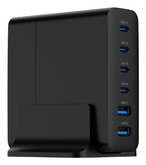 GEMBIRD GEMBIRD 6-PORTOWA SZYBKA ŁADOWARKA SIECIOWA GAN (PD) 6XUSB (2X USB-A + 4X USB-C), 75W, CZARNA GEMBIRD GEMBIRD 6-PORTOWA SZYBKA ŁADOWARKA SIECIOWA GAN (PD) 6XUSB (2X USB-A + 4X USB-C), 75W, CZARNA