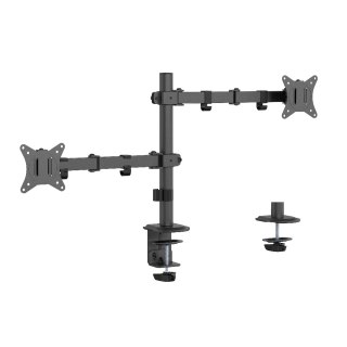 GEMBIRD GEMBIRD BIURKOWE REGULOWANE RAMIĘ/UCHWYT NA 2 MONITORY 17-32, VESA 100X100MM, DO 9 KG